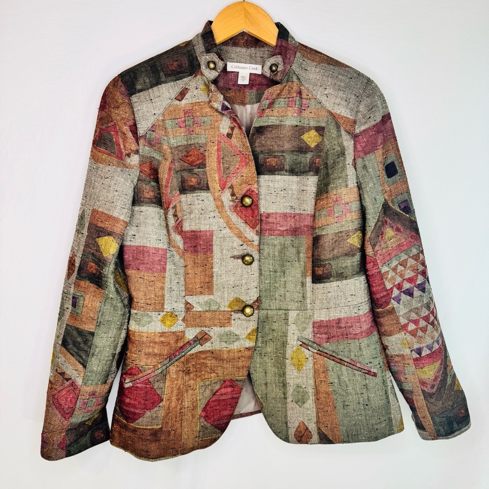 Coldwater Creek Artistic Multicolor Blazer